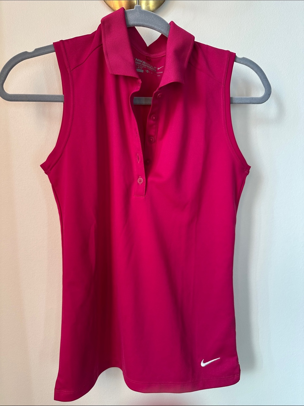 Nike Women’s Sleeveless Polo Tank - Fuchsia